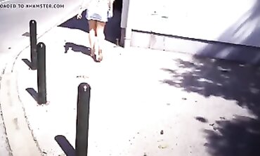 Street Voyeur: Blonde Caught on Hidden Spy Cam