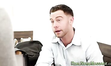 Wam Gets Messy Dark Hair Massage and Poking