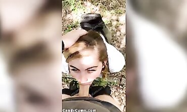Blonde Amateur Gets Deep Throat From Random Jogger on Hiking Trail