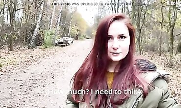 KleoModel Gets Picked Up and Creampied in Public Outdoors