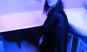 Eva Latex: Big Dick Blowjob & Bondage in the Bathroom