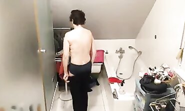 French Mature with Big Tits in the Bathroom