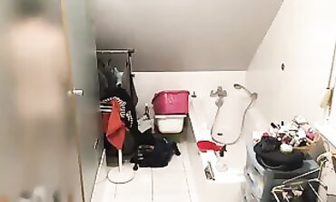 French Mature with Big Tits in the Bathroom