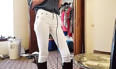 Milky in White Lingerie Caught by Bedroom Spy Cam