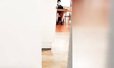 Watching Porn and Jerking Off Under the Table