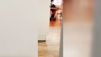 Watching Porn and Jerking Off Under the Table