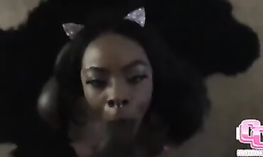 Ebony Star Takes Massive Cock From Behind