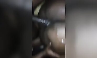 POV Rough Sex with Meaty Ebony Slave and a Surprise