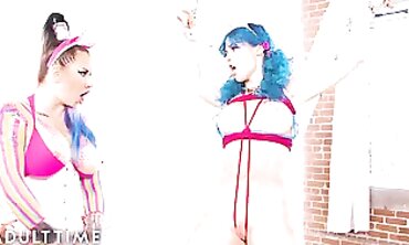 Dyke Girlfriend Dominates in Bubblegum Dungeon BDSM Session