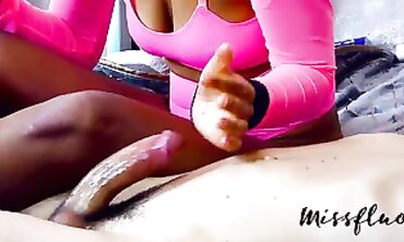 FitGirl Edges Him Slowly Until He Cums
