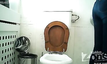 Blonde Girl Takes a Shower in the Bathroom