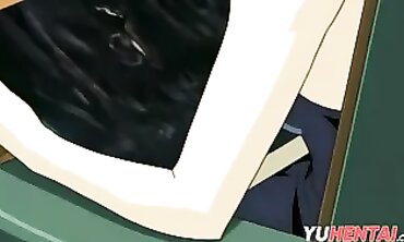 Uncensored Anime Threesome: Brunette MILF Anal & Squirting