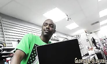 19-Year-Old Senior Gets Drilled at Gloryhole by African Stud