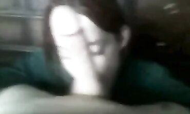 Stunning Redhead Fiancée Caught on Camera Giving a Blowjob