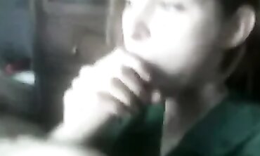 Stunning Redhead Fiancée Caught on Camera Giving a Blowjob