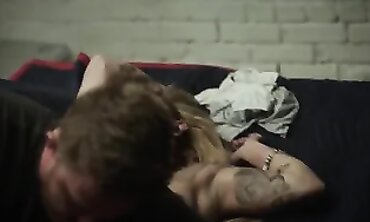 Thin Tattooed Blonde Gimp in Hardcore Fuck-a-thon with Bruce Matterhorn