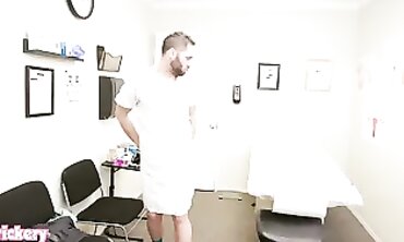 Angela Miley's Long Legs & Big Boobs Help Heal A Sore Back In This Medical Roleplay