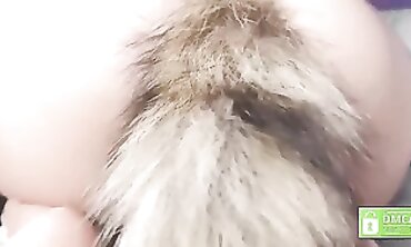 Hairy Ass Anal Plug Close Up