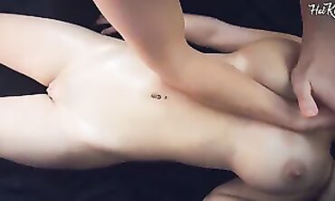 Latina Nymph Gets Oiled Massage and Thick Melon Grind