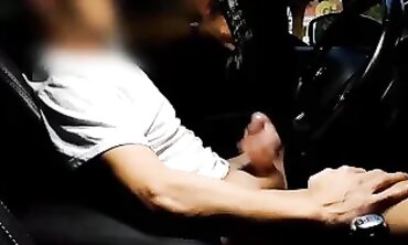 Stranger Handjob In Car While People Pass By