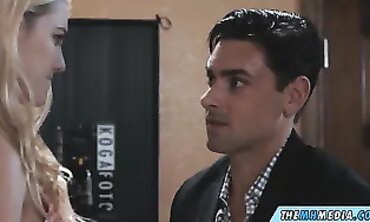 barely legal Blonde Tutor Bangs Her College Student's Dad