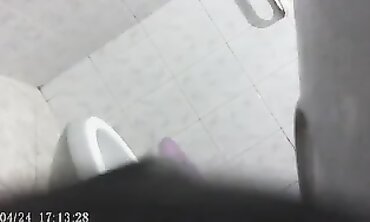 Sneaky Peek - Secretly Watching Hot Blonde Girl in Public Restrooms