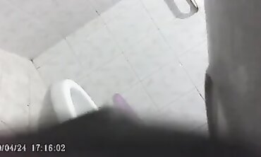 Sneaky Peek - Secretly Watching Hot Blonde Girl in Public Restrooms