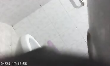 Sneaky Peek - Secretly Watching Hot Blonde Girl in Public Restrooms