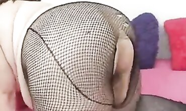 Shaved BBW Gets Wet and Violated On Camera