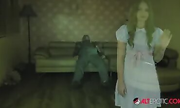 Sami White and Sascha Ink in a Halloween Threesome