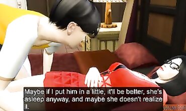 Korean MILF Mom Tempts Son and His Boyfriend During Sleepover