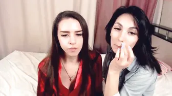 Russian Webcam Amateurs Gagging in Hardcore Lesbian Scene