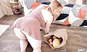 Caught Masturbating: Busty MILF Mom Helps Him Cum