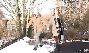 Redhead Street Hooker Gets Hard Public Sex With Stranger