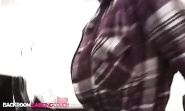 Tattooed Brunette Assfucking On Casting Couch