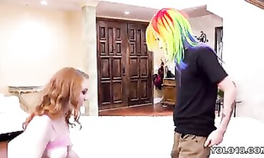 Redhead Arietta Adams Offers a Muddy Blowjob