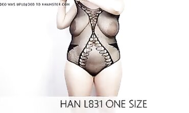 On Tries Bodystocking in Amateur BBW Lingerie Review