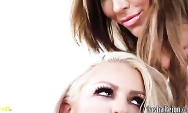 Tasha Reign Gets Licked by Busty Neighbor