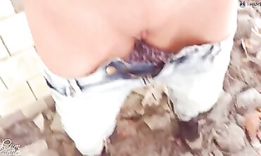 POV Mature Amateur Cumshot In Public Underwear