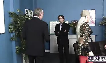 Hot Blonde German Girl Fucked by Her Admirers in Threesome