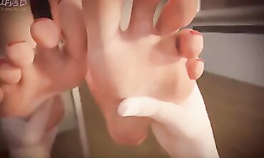 Anna Williams' Feet Restrain POV Bondage