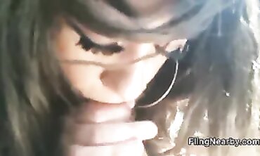 British Ebony Girl Deepthroats Tiny Dick In Car