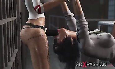 Harley Quinn Rough Anal Sex with Prison Warden