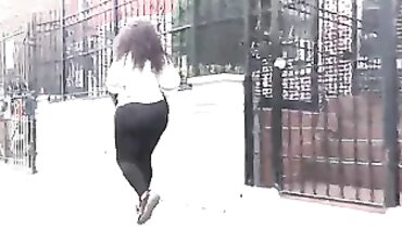 Ebony Cougar in Latex: Lush Backside Part 2
