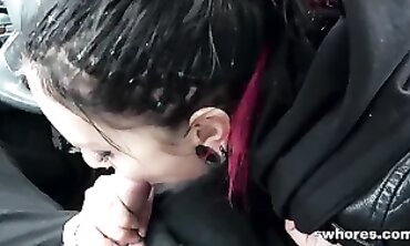 Alternative Goth Slut Gets Pounded on the Street