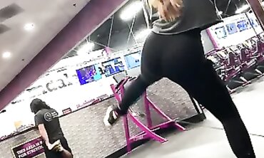 Ebony Workout Slut Squeezes Cock in Tight Pants
