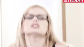 Angel Wicky Bounces Her Huge Tits In Class