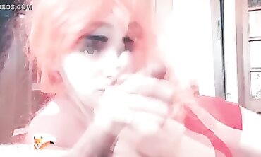 Insatiable Coed Gets Her First Facial Cumshot