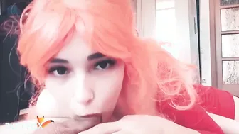 Insatiable Coed Gets Her First Facial Cumshot