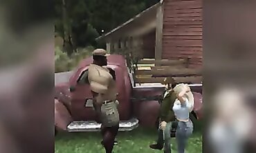 African Delivery Guy Impregnates Redneck Farm Stepmom
